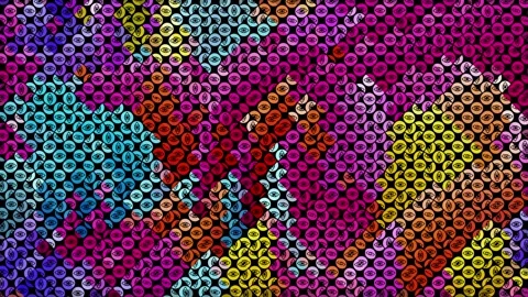Colorful Blinking Eye Pattern Motion Graphic Psychedelic Art Stock Footage 333457929