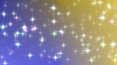 Colorful blinking star over gradient blue and yellow background Stock Footage 219113949