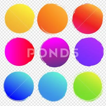 Colorful Blobs Big Set Isolated Transparent background: Royalty Free ...