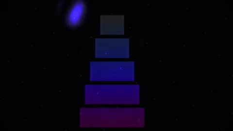 Colorful Blocks Stacked Pyramid Structure. Stock Footage 336693610