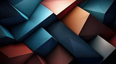 Colorful Blocks Wall Background 3D Abstract Background with Colorful Block... Stock Photos