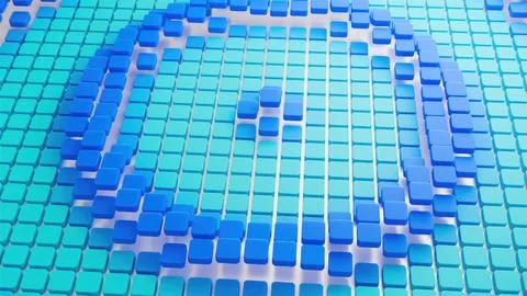 Colorful blocks waves 스톡 일러스트