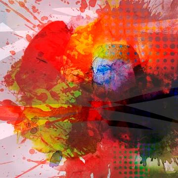 Colorful blots and splashes Stock Illustration