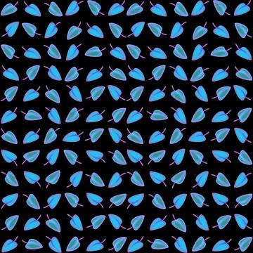 Colorful Blue Leaf Wallpaper Pattern Background Stock Illustration