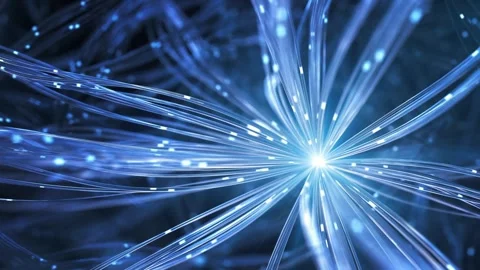 Colorful blue lines technology motion graphics background. Stock Footage 334022645