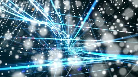Colorful blue lines technology motion graphics background. Stock Footage 334024091