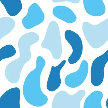 Colorful blue spots seamless pattern Stock Illustration