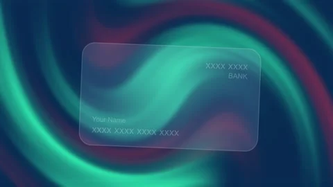Colorful blur glass card interface landing page waving Stock Footage 250105189