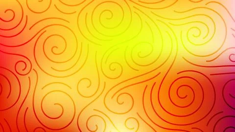 Colorful blurred background with thin line curls, swirls. Curly modern abst.. Stock Illustration