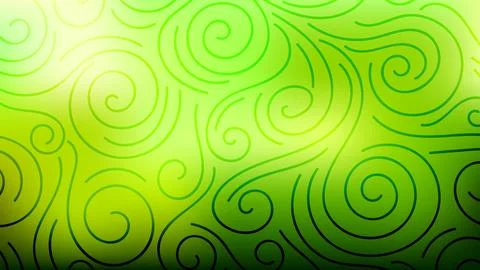 Colorful blurred background with thin line curls, swirls. Curly modern abst.. Stock Illustration