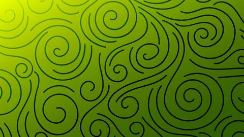 Colorful blurred background with thin line curls, swirls. Curly modern abst.. Stock Illustration