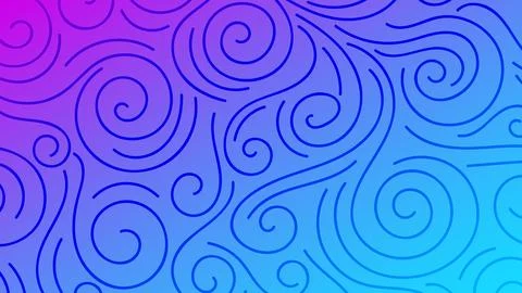 Colorful blurred background with thin line curls, swirls. Curly modern abst.. Stock Illustration