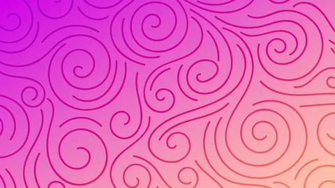 Colorful blurred background with thin line curls, swirls. Curly modern abst.. Stock-Illustration