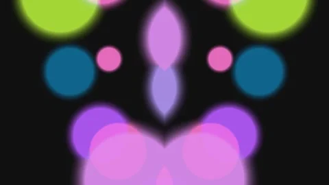 Colorful Blurred Circles on Black Background. 스톡 동영상 330133199