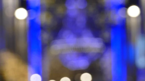 Colorful blurred lights at dusk Stock Footage 124065805