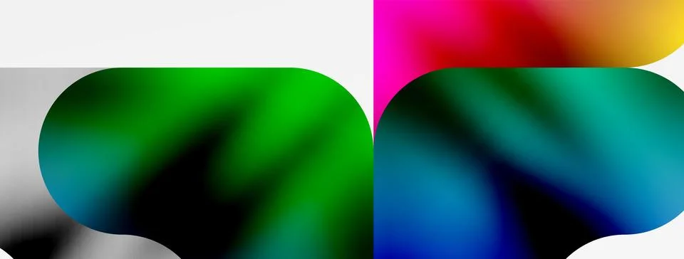 Colorful blurred rainbow pattern on white background Stock Illustration