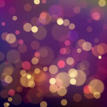 Colorful bokeh background. Magic festive blurry backdrop. Vector illustration Stock Illustration
