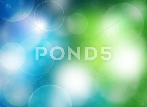 Colorful bokeh background with a star Stock Illustration