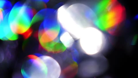Colorful, bokeh, black background, Active, flashing, full screen Stock Footage 320321706