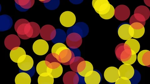 Colorful Bokeh Circles Pulsing Flat Animation Stock Footage 337304642