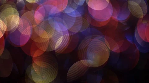 Colorful bokeh light effect abstract background, animation of sparkle circles Stock Footage 125614079