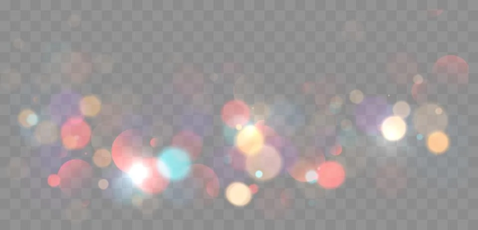 Colorful bokeh lights background. Blurred circle shapes. Stock Illustration
