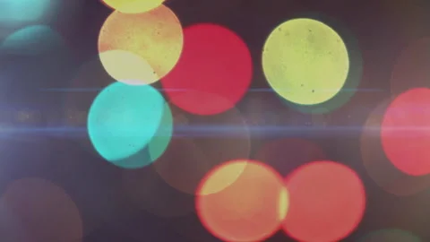 Colorful bokeh overlay background and li... | Stock Video | Pond5