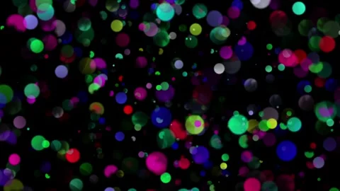 Colorful bokeh particles motion graphics with plain black background Vídeos de archivo 340898957