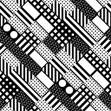 Colorful bold bright seamless pattern Stock Illustration