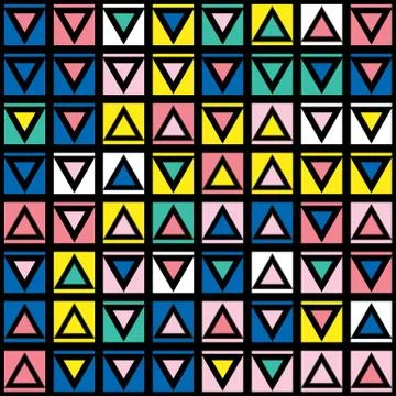 Colorful bold bright seamless pattern Stock Illustration