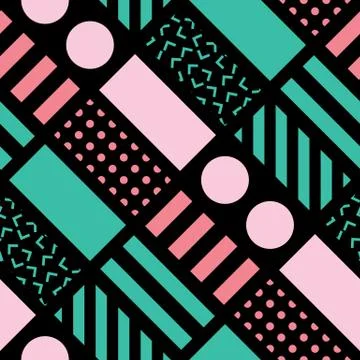Colorful bold bright seamless pattern Illustrazione stock