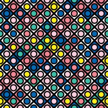 Colorful bold bright seamless pattern Stock Illustration