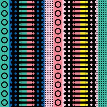 Colorful bold bright seamless pattern Stock Illustration