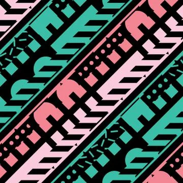 Colorful bold bright seamless pattern Stock Illustration