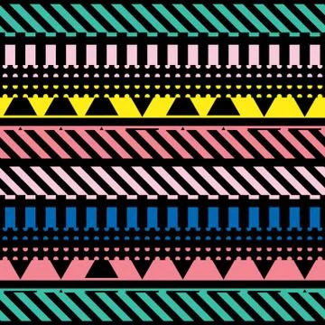 Colorful bold bright seamless pattern Stock Illustration