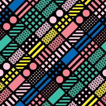 Colorful bold bright seamless pattern Stock-Illustration