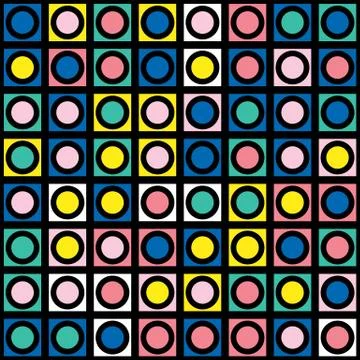 Colorful bold bright seamless pattern Stock Illustration