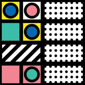 Colorful bold bright seamless pattern Stock Illustration