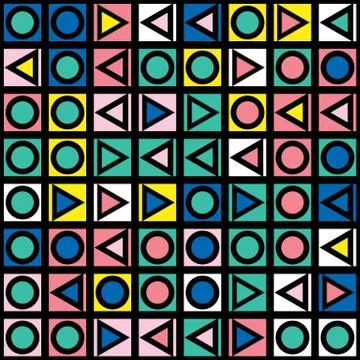Colorful bold bright seamless pattern Stock Illustration