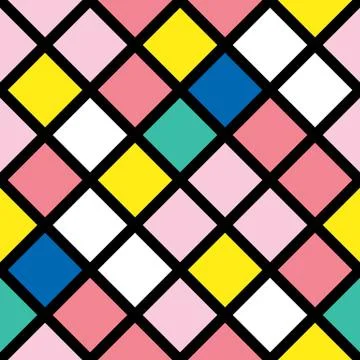 Colorful bold bright seamless pattern Stock Illustration