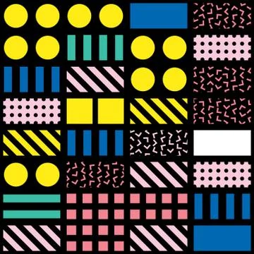 Colorful bold bright seamless pattern Illustrazione stock