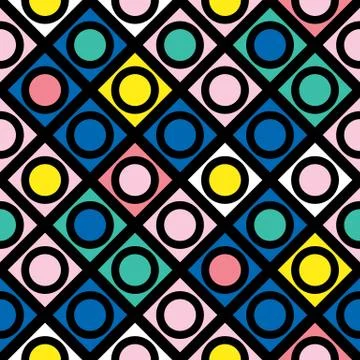 Colorful bold bright seamless pattern Stock Illustration