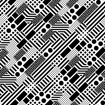 Colorful bold bright seamless pattern Stock Illustration