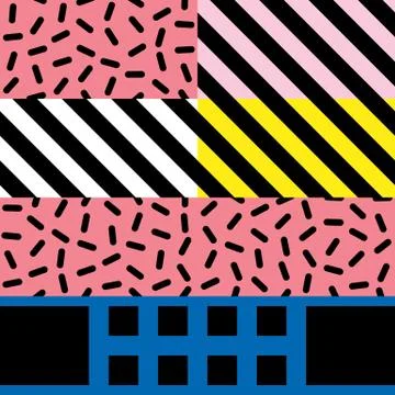 Colorful bold bright seamless pattern Illustrazione stock