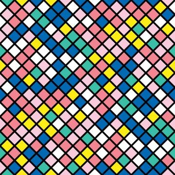 Colorful bold bright seamless pattern Stock Illustration