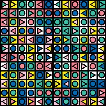 Colorful bold bright seamless pattern Stock Illustration