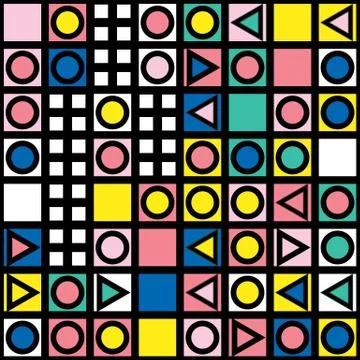 Colorful bold bright seamless pattern Illustrazione stock