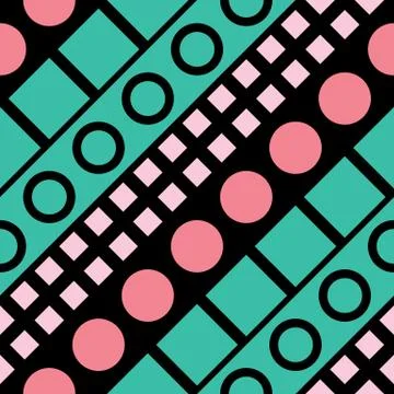 Colorful bold bright seamless pattern Stock Illustration