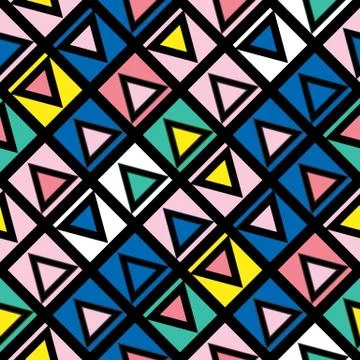 Colorful bold bright seamless pattern Illustrazione stock