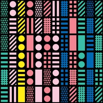 Colorful bold bright seamless pattern Stock Illustration